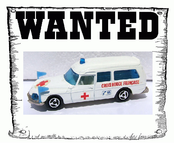 Hayon pour Citroen DS ambulance Majorette N° 206 MAJ020 